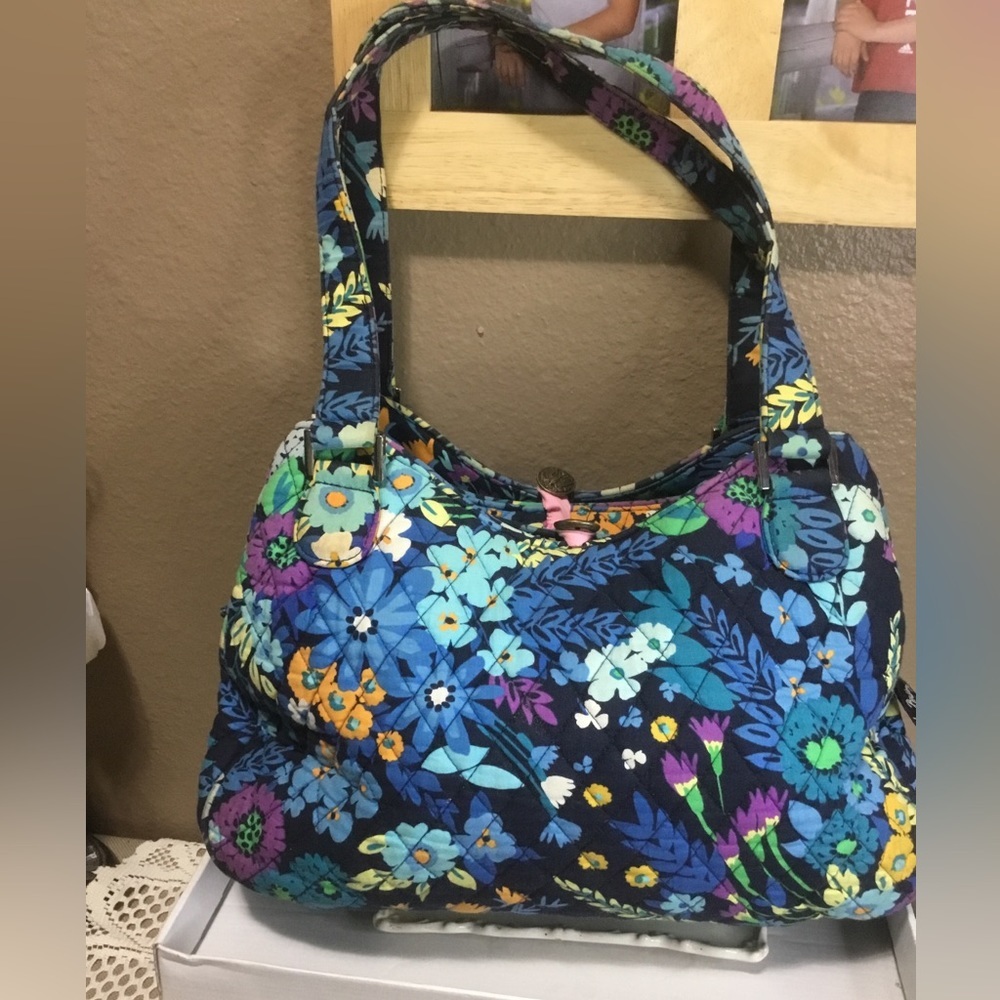 VERA BRADLEY BLUE FLORAL BAG - Picture 5 of 16